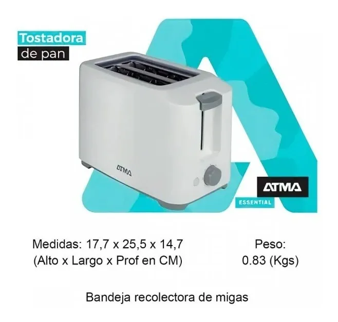 Tostadora eléctrica ATMA TO2180WP - Imagen 3
