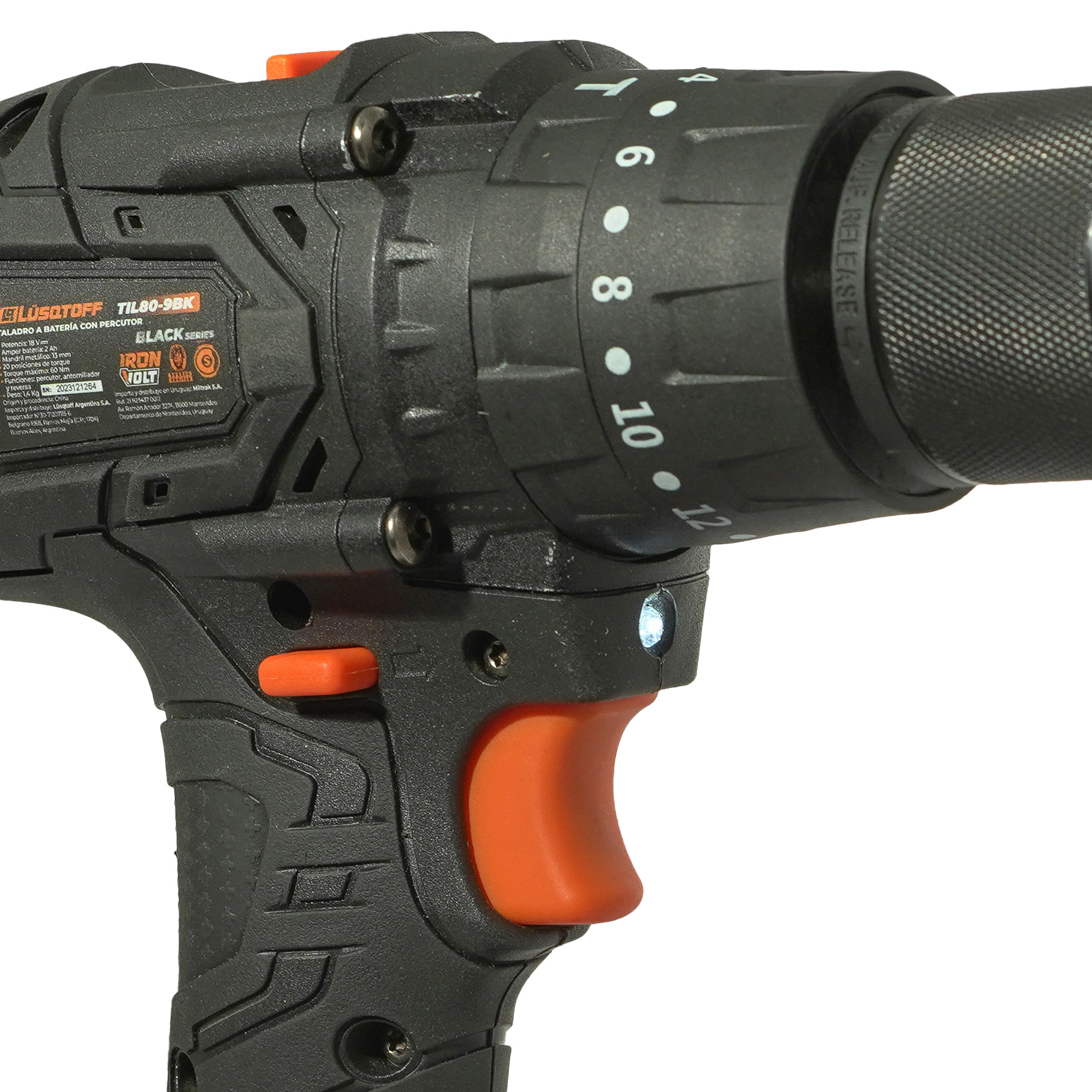 Taladro inalámbrico con Percutor TIL80-9BK Lüsqtoff - Imagen 4