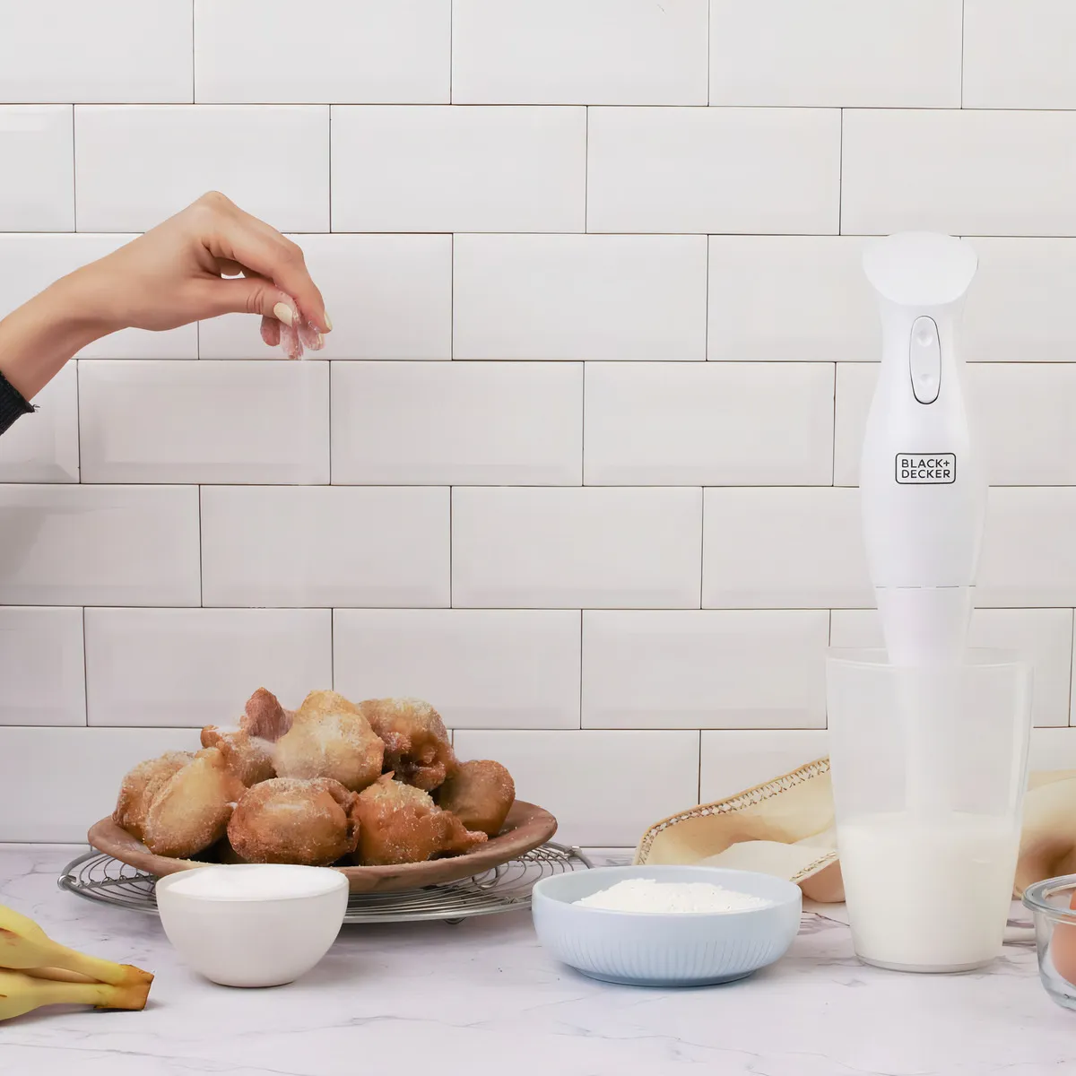 Licuadora de mano Mixer Black+Decker HB1002 blanco 500W - Imagen 7