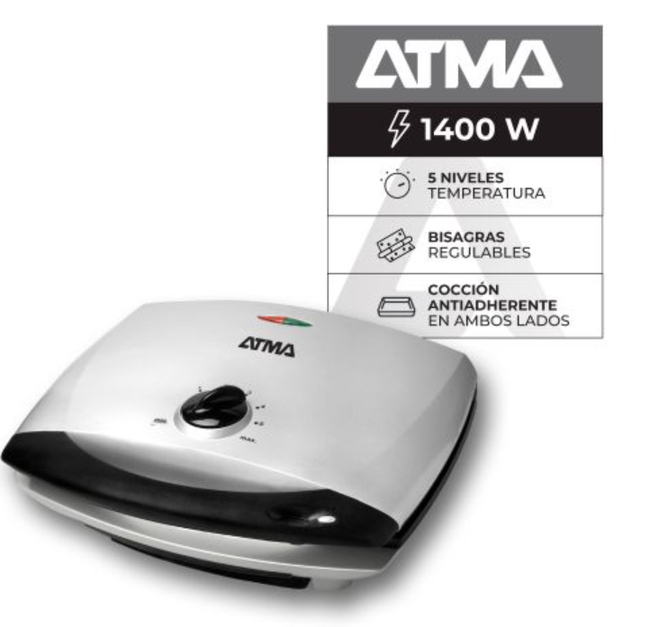 Parrilla Eléctrica Grill Antiadherente ATMA PG4720P