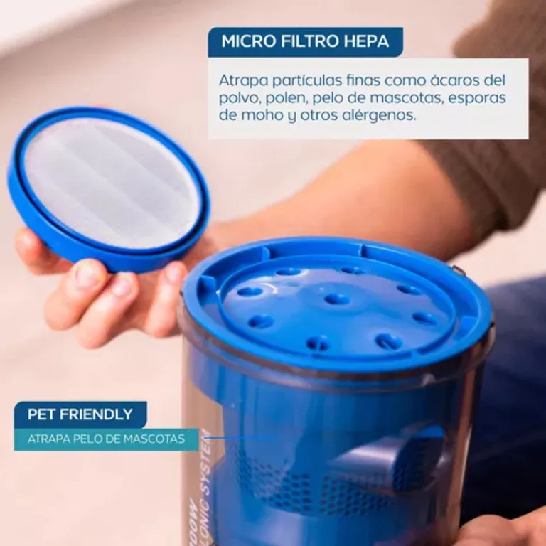 Aspiradora Ciclónica Philco 1800W Color Gris 1,2 Litros PHASC1933PI - Imagen 10