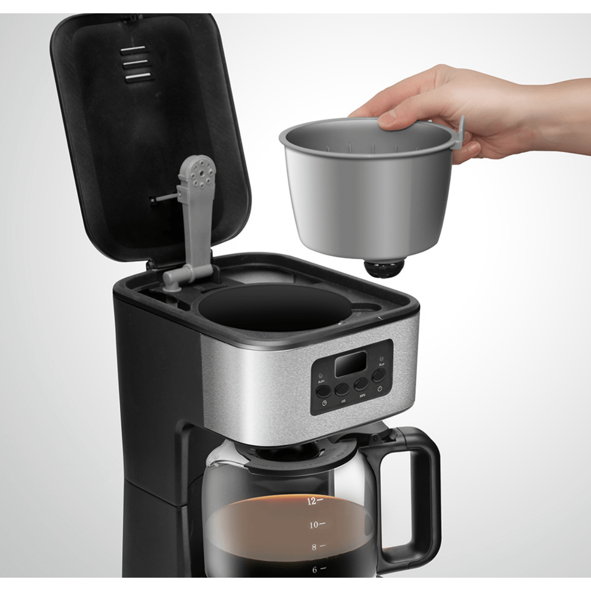 Cafetera de Filtro Atma CA8182P Digital 1.8L 1000W con Timer - Imagen 4