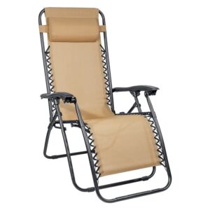 Reposera Gravedad Cero Luxury LH‑212 Beige Plegable