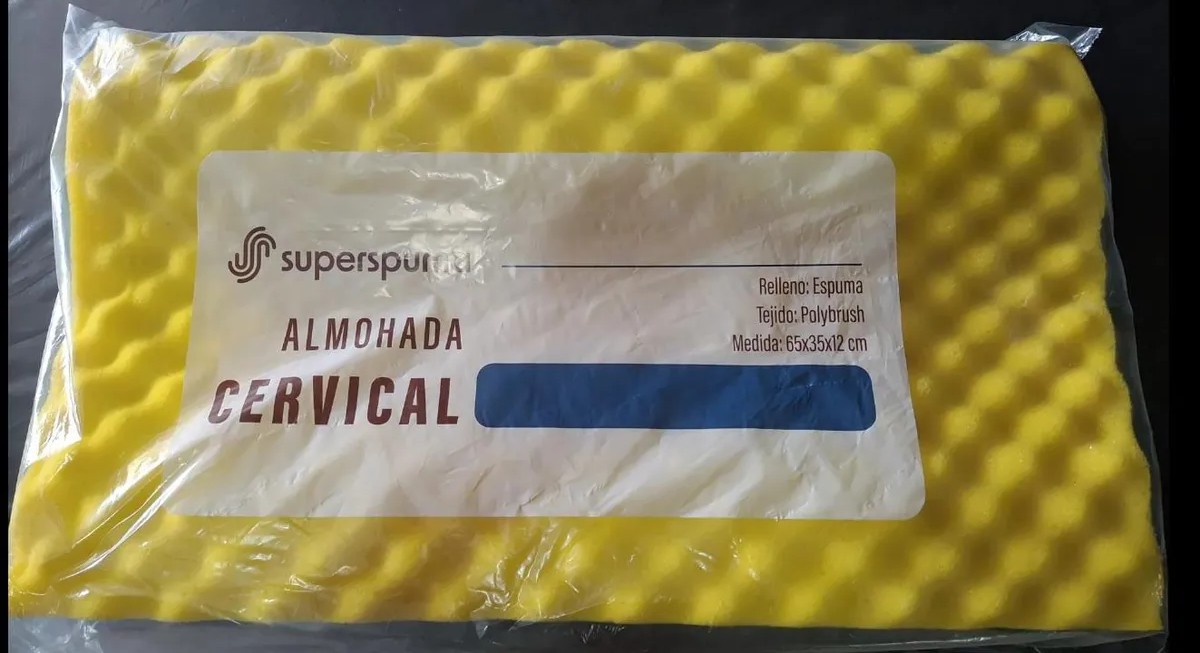 Almohada Cervical SUPERSPUMA Ergonómica de Espuma 65x35cm - Imagen 3