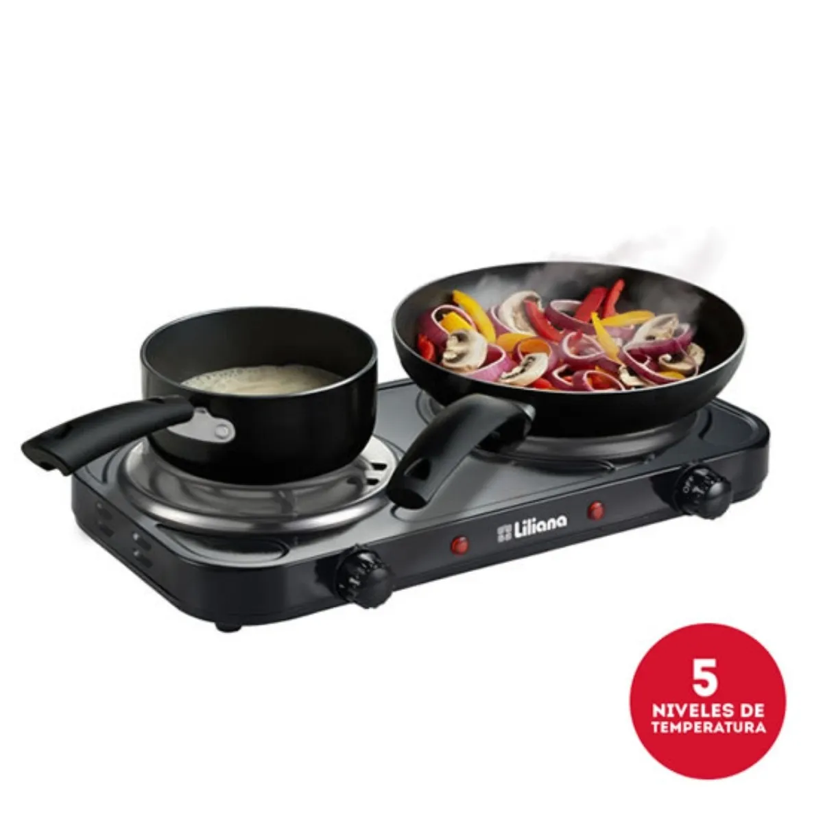 Anafe Eléctrico Doble Liliana AA912 2200W con 5 niveles - Imagen 2