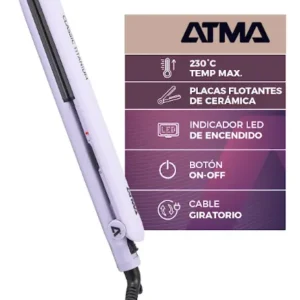 Planchita de Pelo Atma Classic Titanium PL8833P Cerámica 230 °C