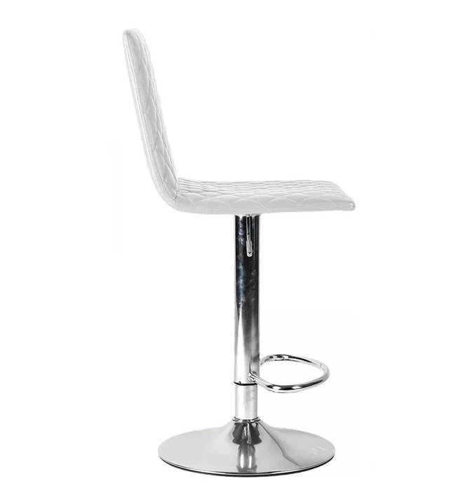 Banqueta de Bar Vonne CBBI‑001B Regulable Ecocuero Blanco con Respaldo - Imagen 2