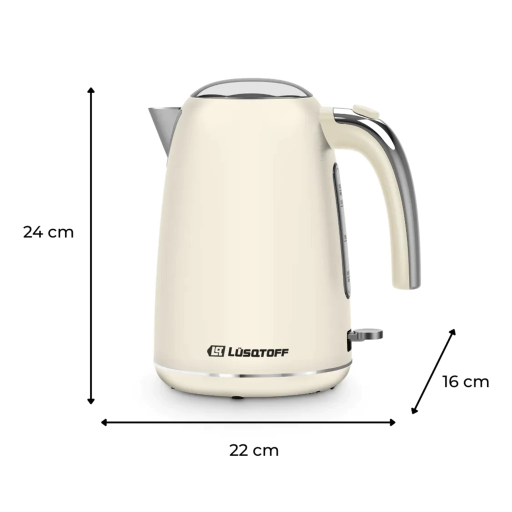 Pava Eléctrica Vintage Lüsqtoff LQ‑PV802 1,7 L Crema 2200 W - Imagen 2