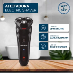 Afeitadora Philco AE5105PP Lithium Inalámbrica Wet & Dry 360°