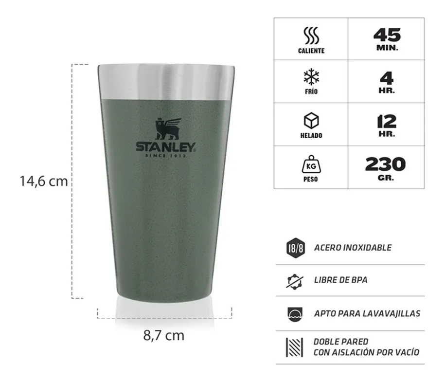 Vaso Stanley Pinta Classic 473 ml Acero Inoxidable - Imagen 5