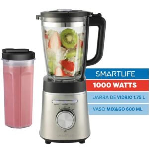 Licuadora Vaso Vidrio Smartlife Mix&Go SL-BL1402PN 1.75L 1000W