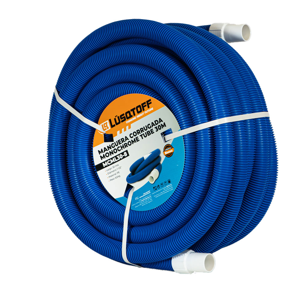 Manguera Pileta Lusqtoff MCML30-8 30m 1 1/2" Autoflotante