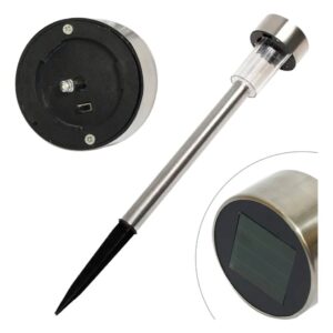 Estaca Solar LED Etheos acero inox. Luz Fría