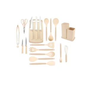 Set de Utensilios Vonne CUSS-AR19 x19 Piezas con Organizador y Tabla Arena