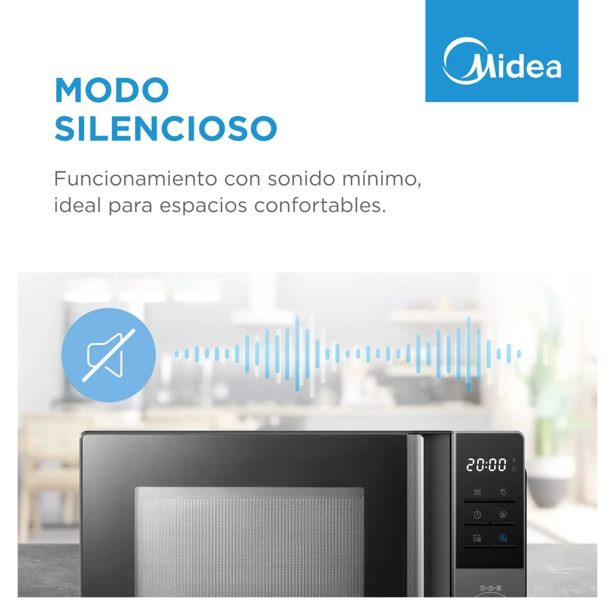 Microondas Midea MW-DN120GAR1 Digital 20 Lts. 700W Gris - Imagen 11