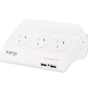 Prolongador Kanji SL9205 con Estabilizador 220V + 2 USB y Porta Celular