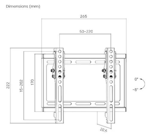 Soporte TV 23" a 42" 35kg Niviko KL22G-22F Fijo - Imagen 3