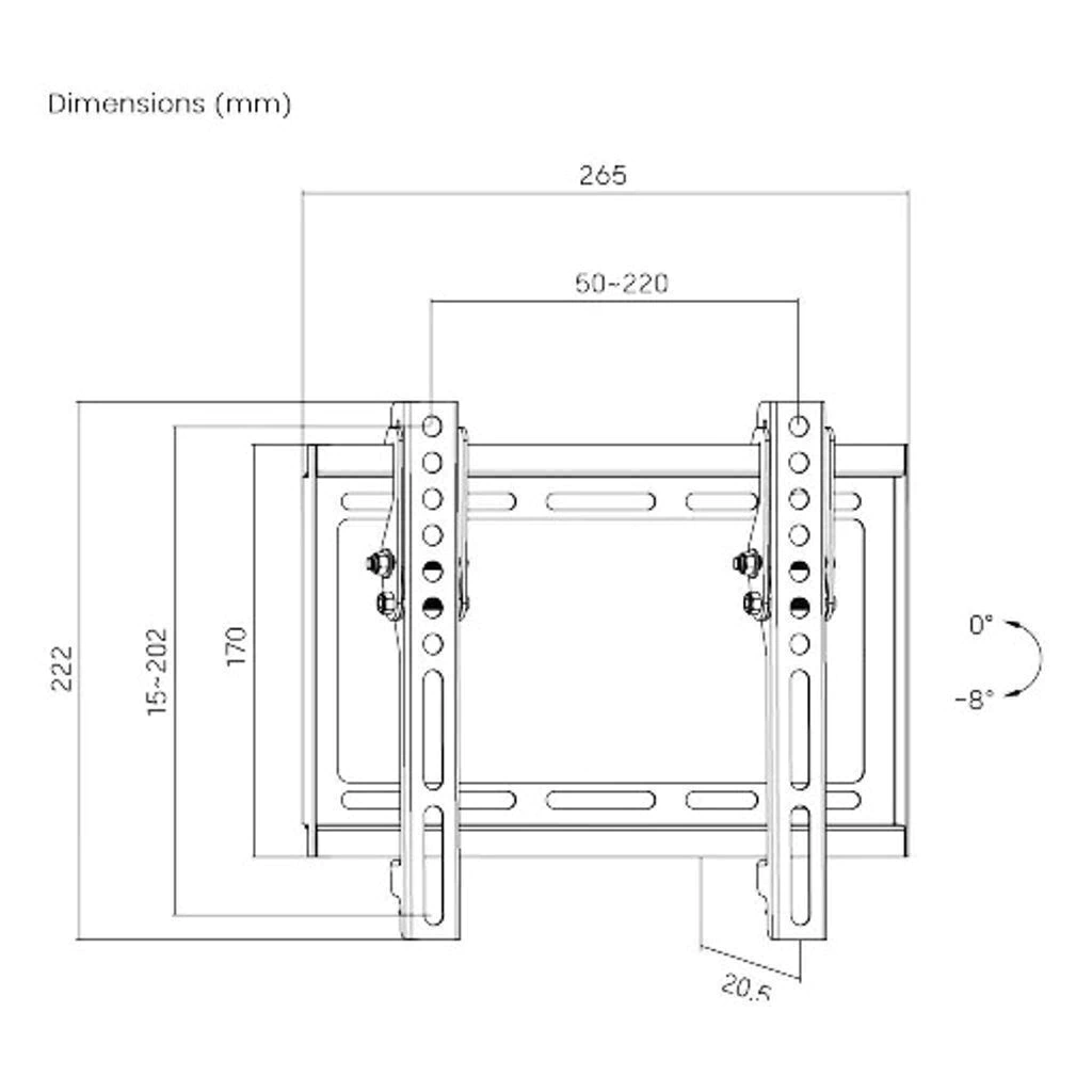 Soporte TV 23" a 42" Niviko KL22G-22T Fijo Inclinable - Imagen 3