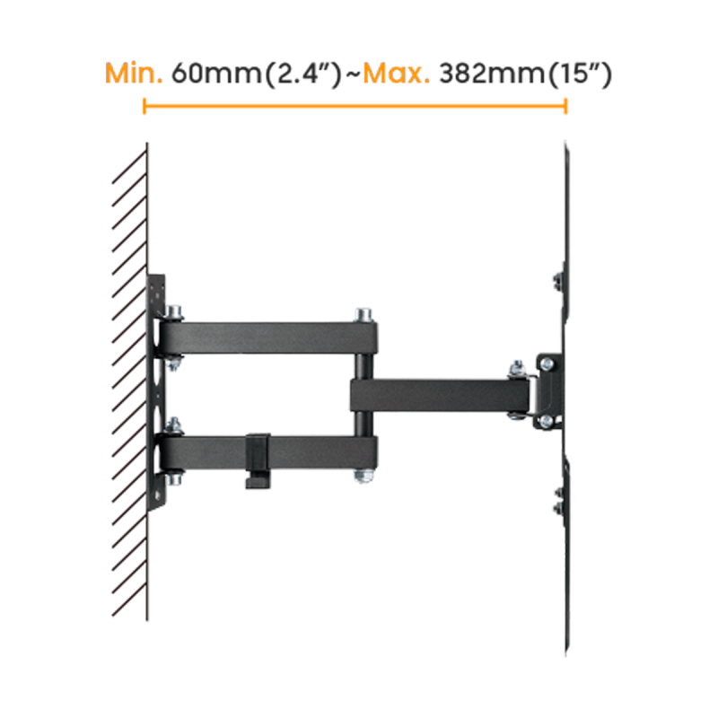 Soporte TV 23" a 60" Onebox OB-M25 Movible 30kg - Imagen 3