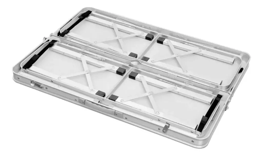 Set Mesa Plegable Kushiro SPALU03 con 2 Bancos de Aluminio - Imagen 5