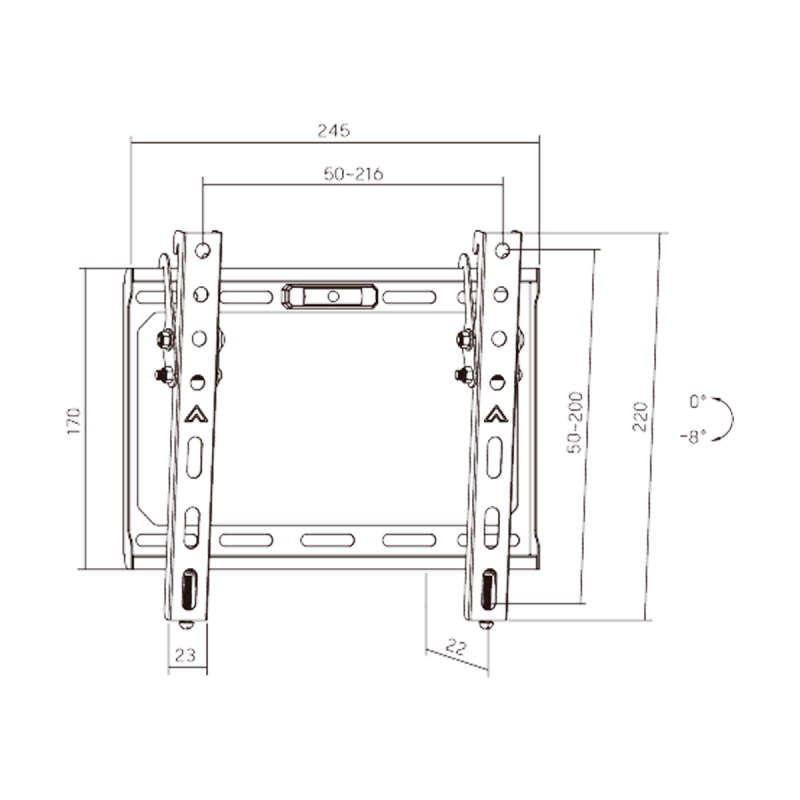 Soporte TV 13" a 43" Onebox OB-FI24 Inclinable 45kg - Imagen 5