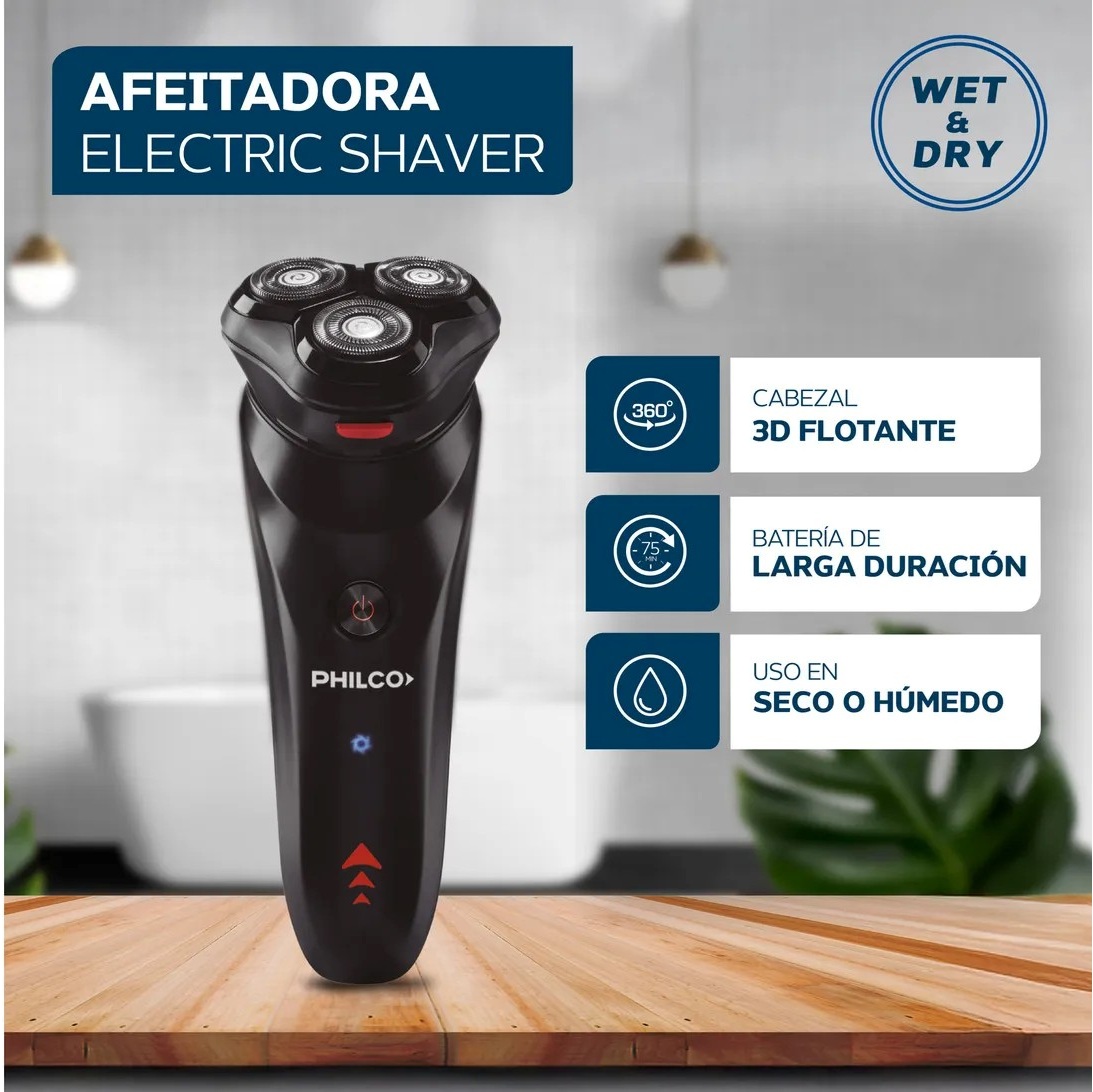 Afeitadora Philco AE5105 Lithium Inalámbrica Wet & Dry