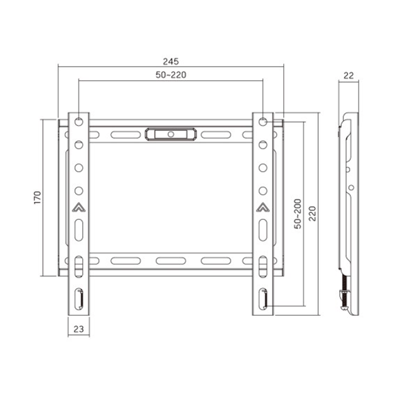 Soporte TV 13" a 43" Onebox OB-F24 Fijo 45kg - Imagen 2