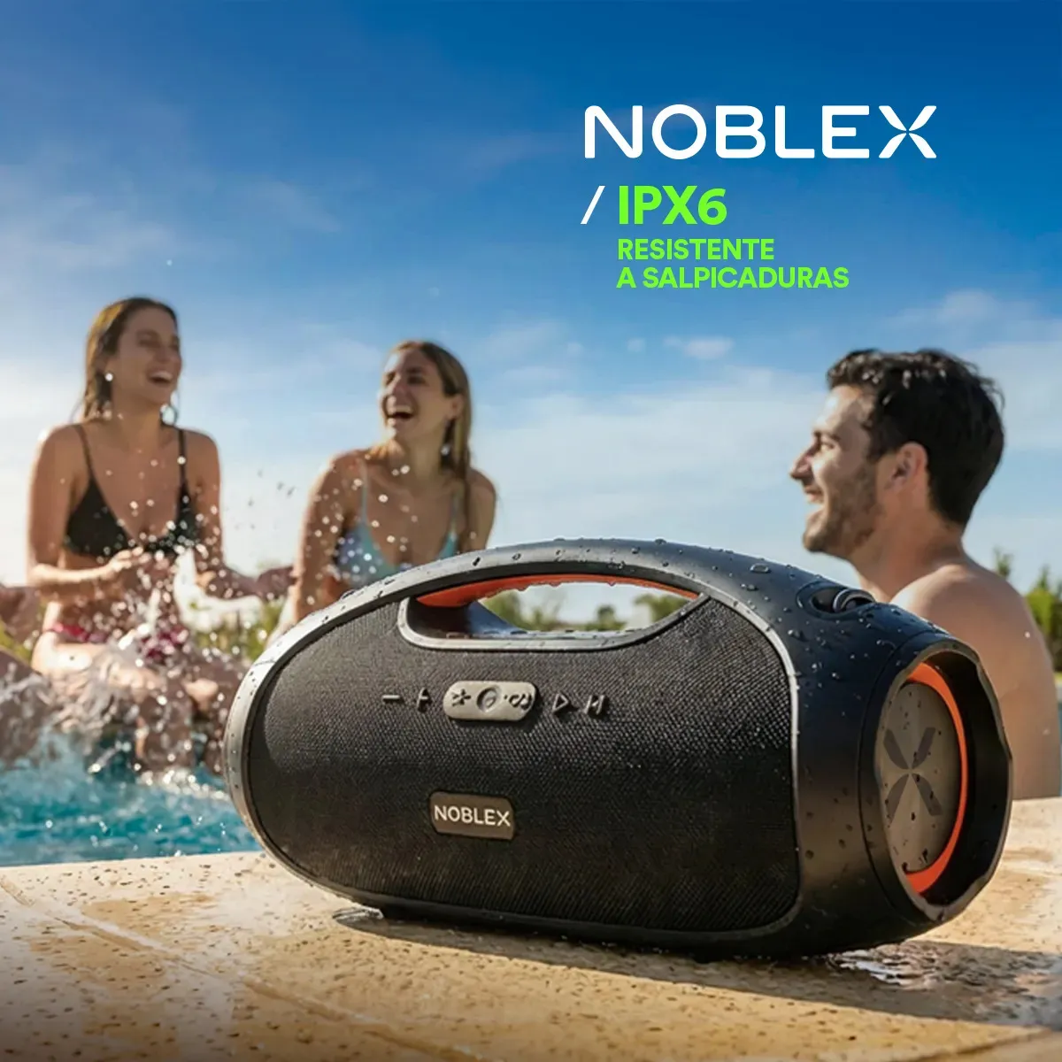 Parlante Portátil Noblex PSB2000P 60W Bluetooth IPX6 Luces LED TWS - Imagen 13